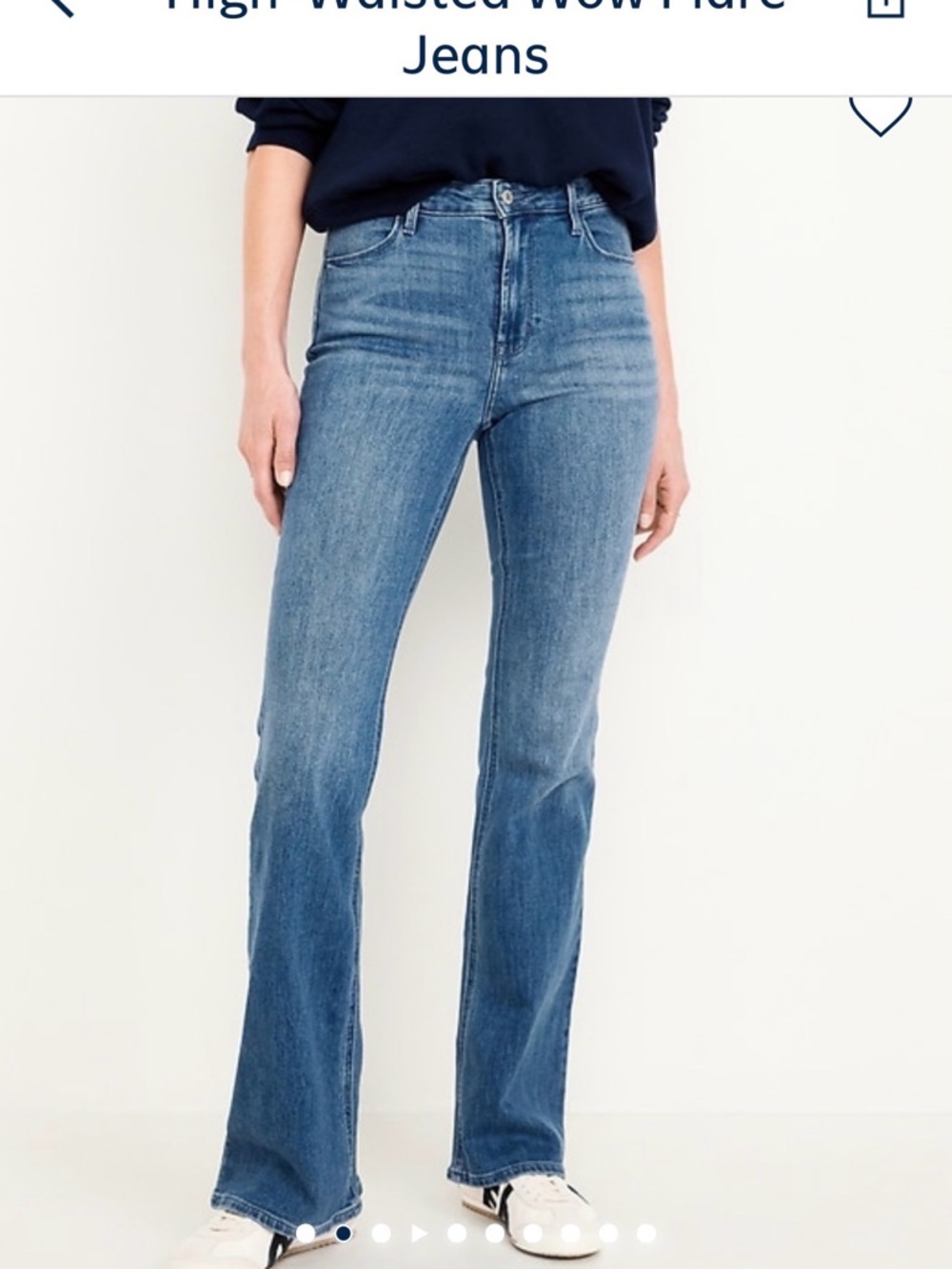 Old Navy High-Rise Wow Flare Jeans - Dark Blue